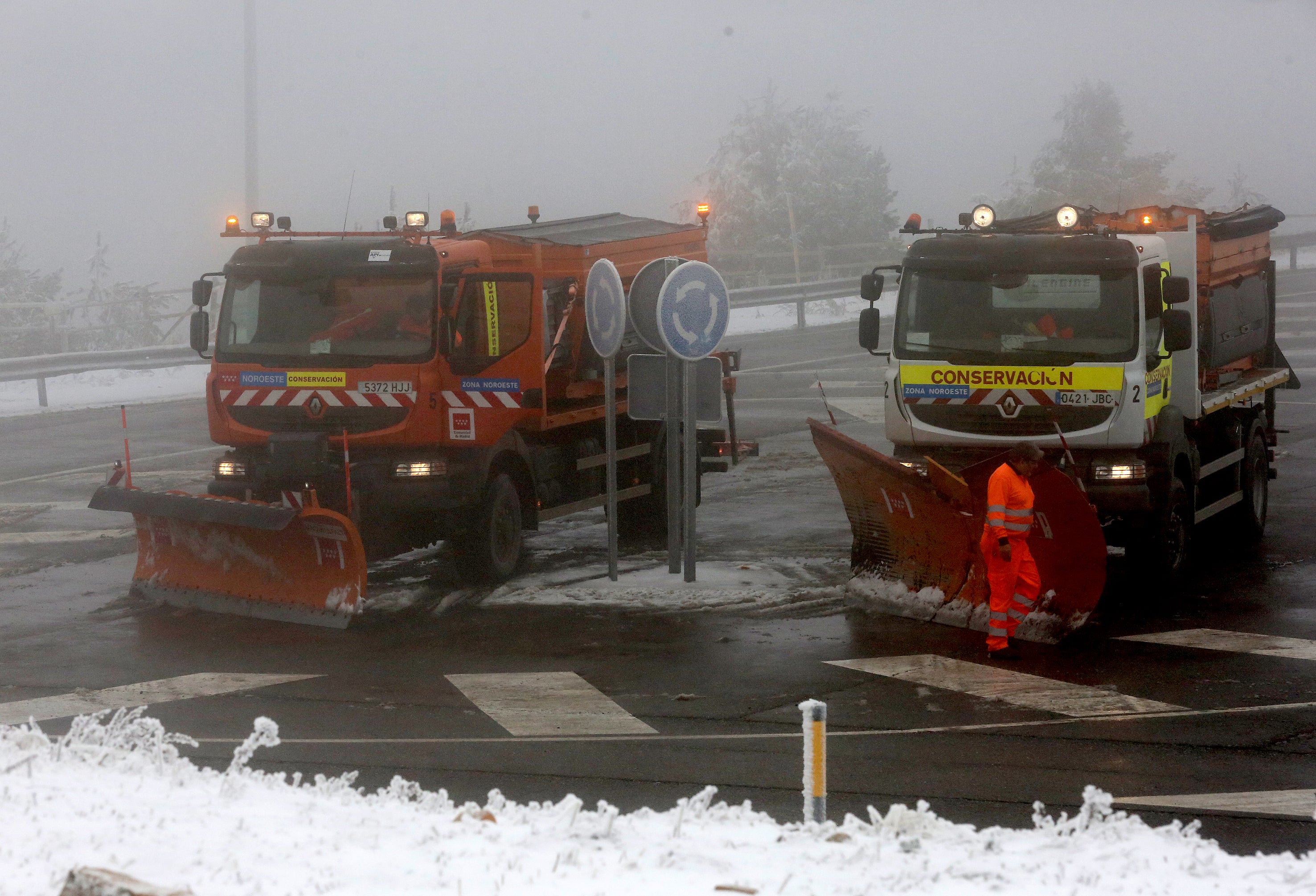 El final del otoño cubre de nieve la vertiente segoviana de la sierra de Guadarrama