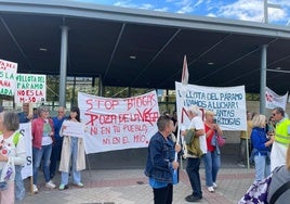 Protesta en Poza de la Vega contra el proyecto.