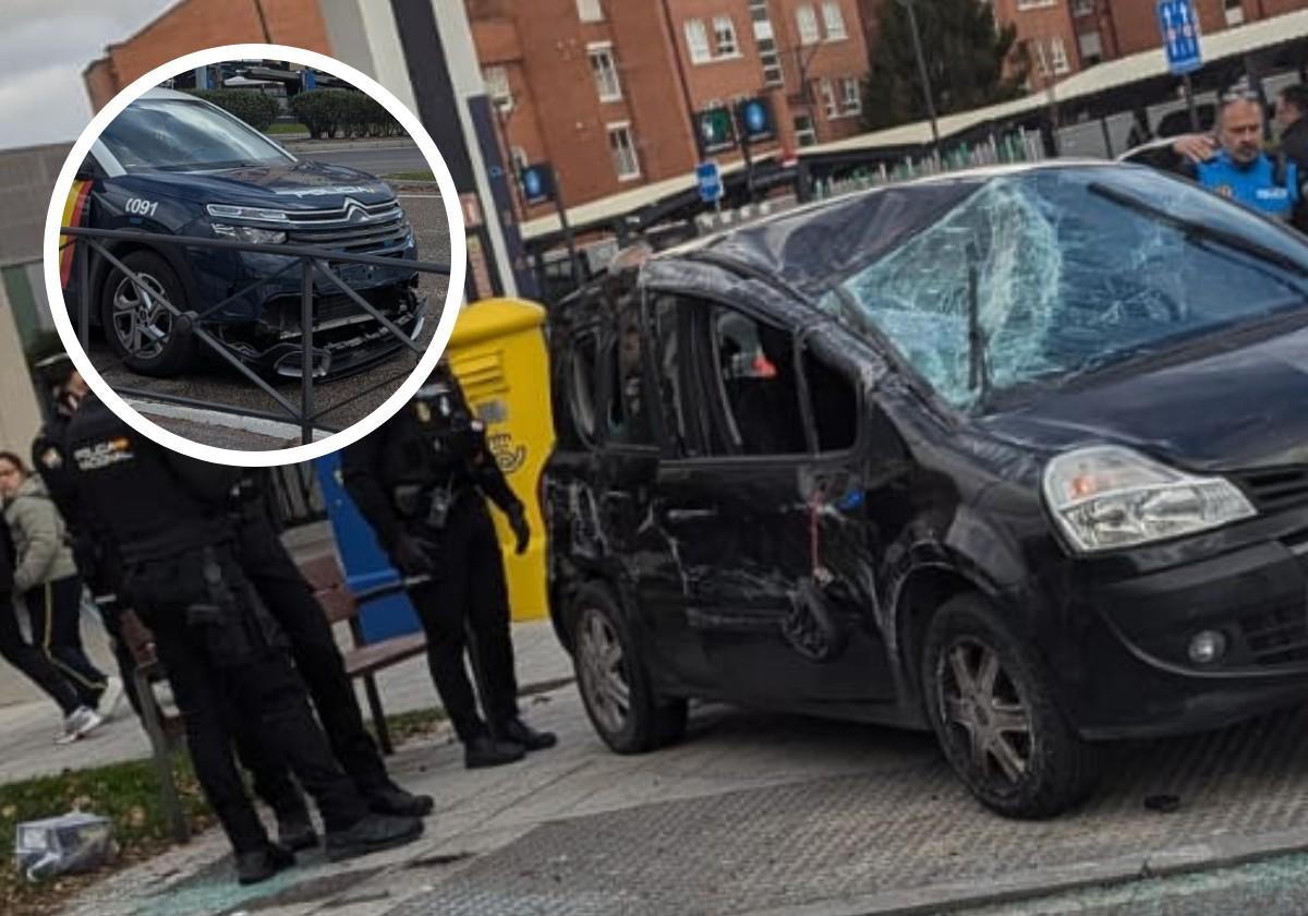 Un accidente con un coche de Policía implicado deja dos heridos