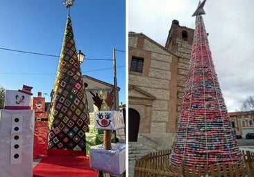 Árboles de ganchillo y latas en Tierra de Pinares