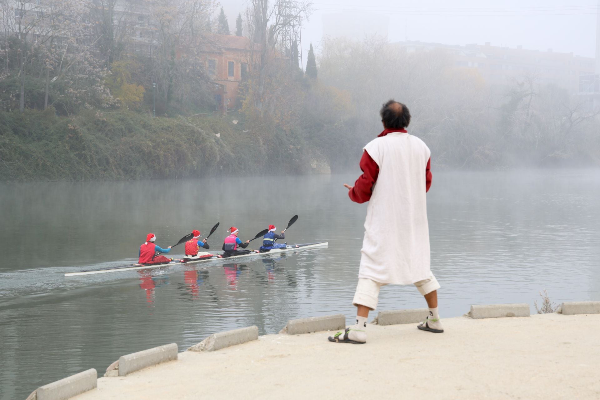 Mañana de niebla y cencellada en Valladolid