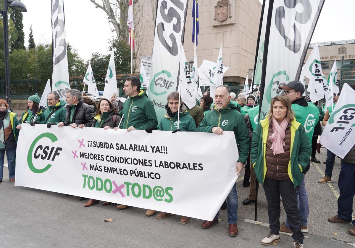 Manifestación de CSIF este lunes en Valladolid en defensa de Muface.