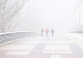 Niebla en la capital vallisoletana, hace unos días.