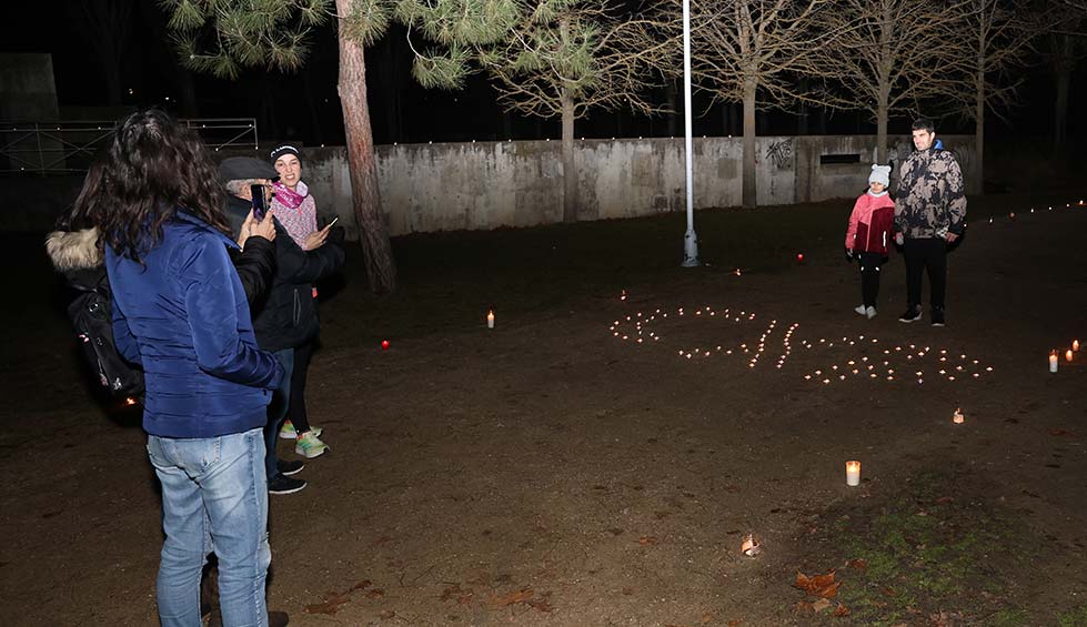 Correr entre velas en Palencia, un entrenamiento simpático