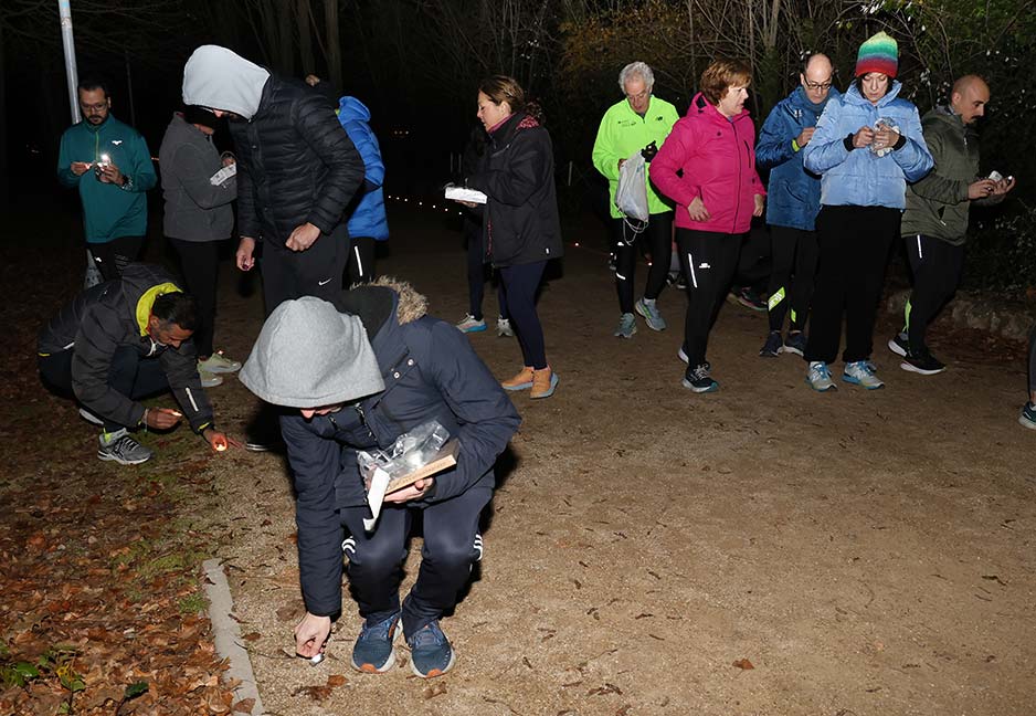 Correr entre velas en Palencia, un entrenamiento simpático