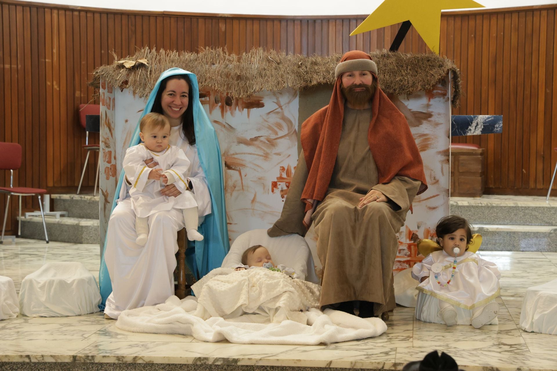 Belén viviente en el colegio de Lourdes de Valladolid