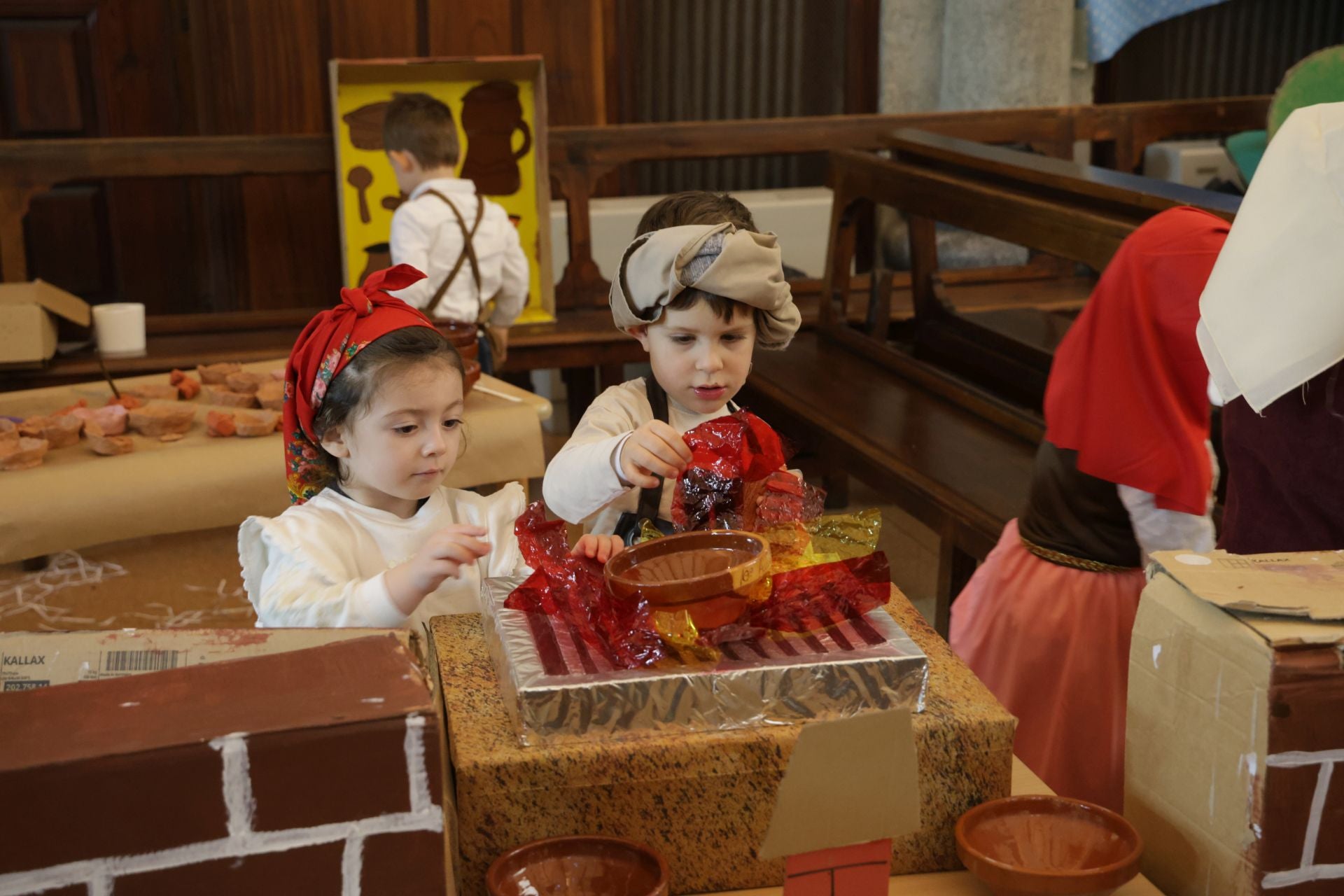 Belén viviente en el colegio de Lourdes de Valladolid