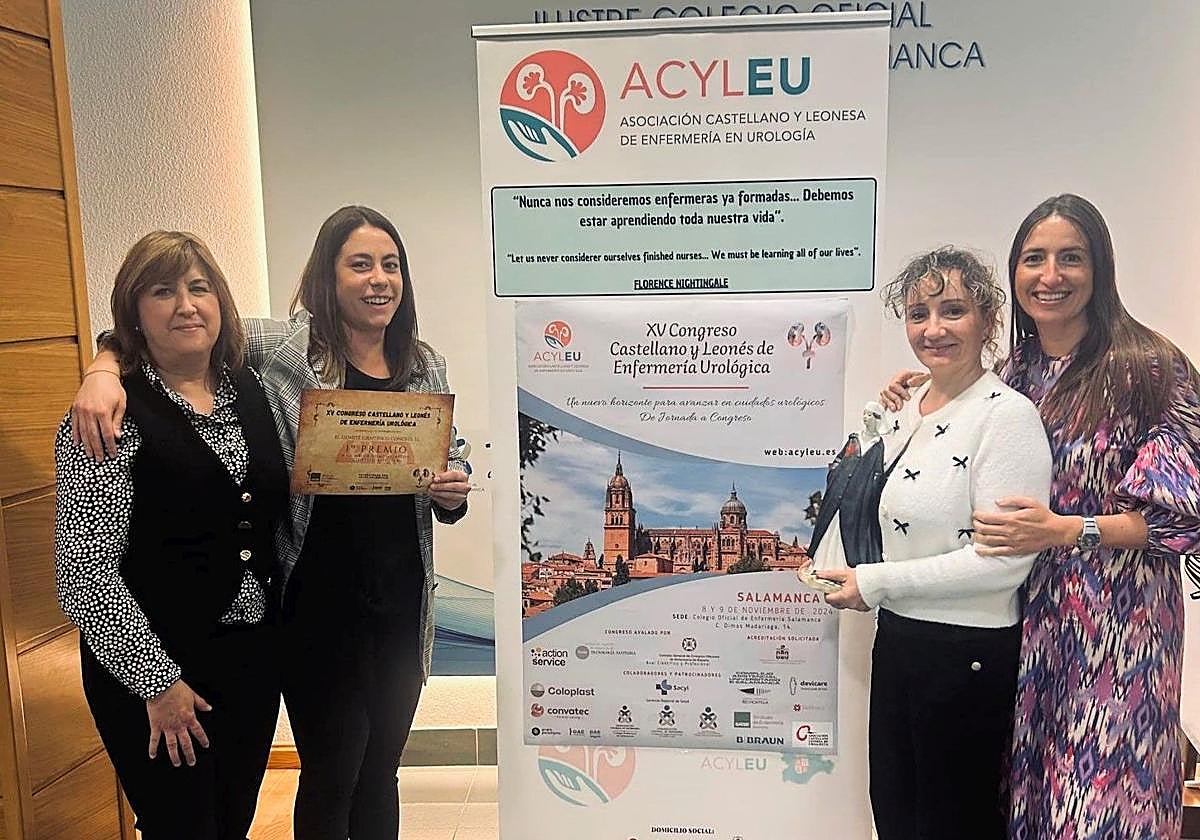 Las enfermeras de Urología del Caupa premiadas en el Congreso Castellano y Leonés de Enfermería Urológica.