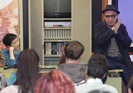 Pablo Berger y Yuko Harami, durante la charla.