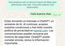 Tres formas de escribirse con ChatGPT a través WhatsApp