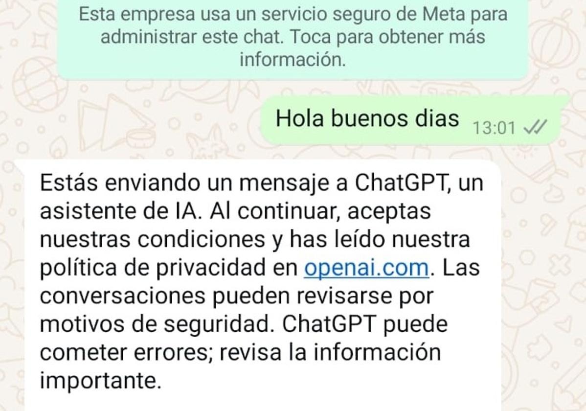 Tres formas de escribirse con ChatGPT a través WhatsApp