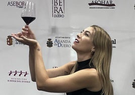 Eva Soriano, en la gran fiesta de la vendimia de la Ribera del Duero.