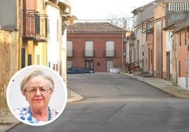 Una calle de Vega de Valdetronco y su alcaldesa, Lourdes Gómez.