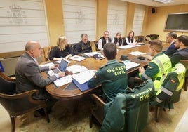 Reunión celebrada hoy en la Subdelegación del Gobierno.