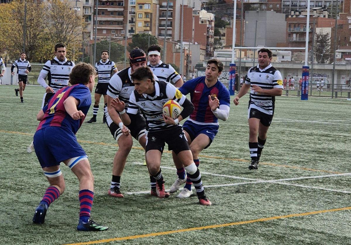 Una acción del partido disputado en La Teixeira.