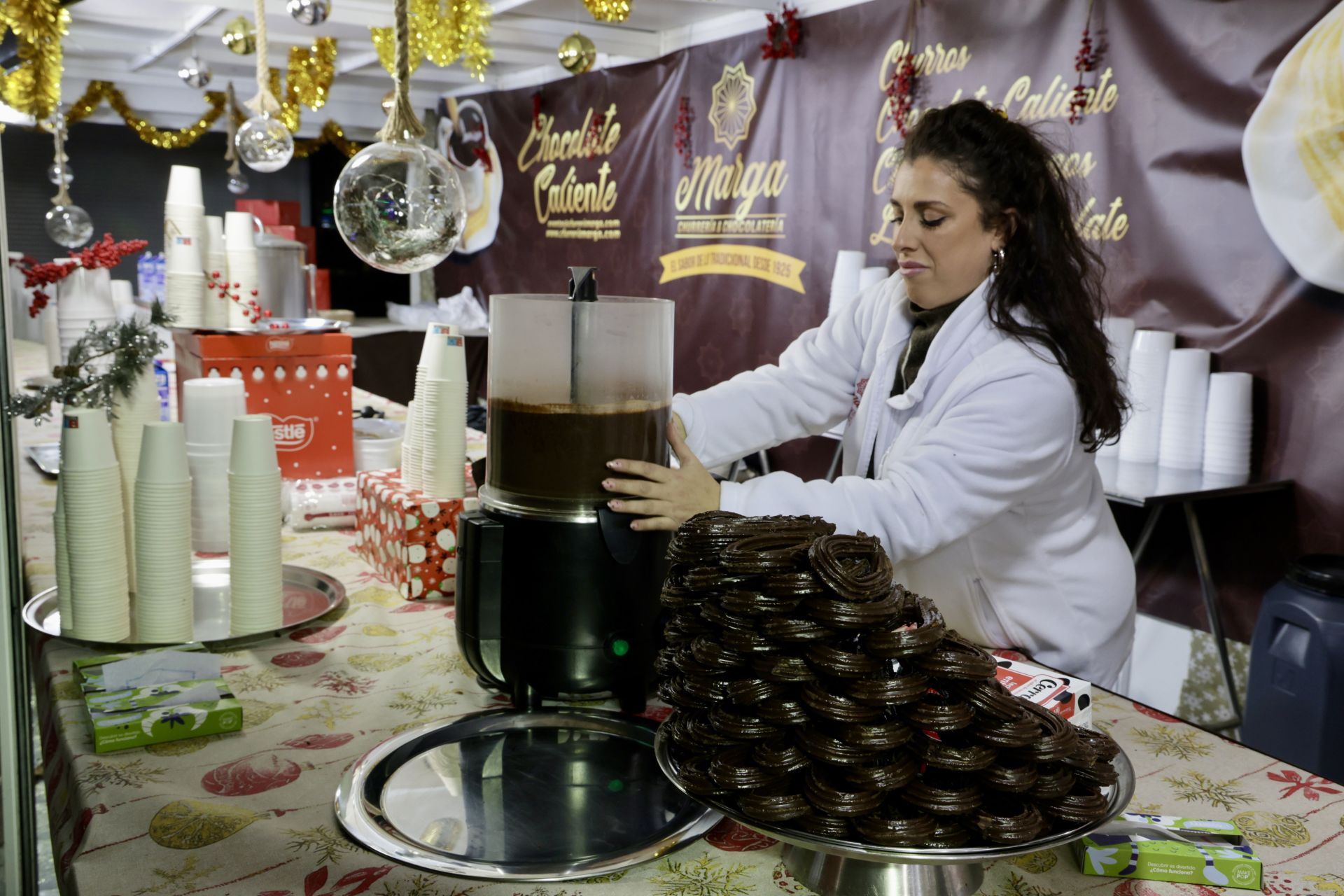 Las imágenes de los puestos navideños en la Acera Recoletos