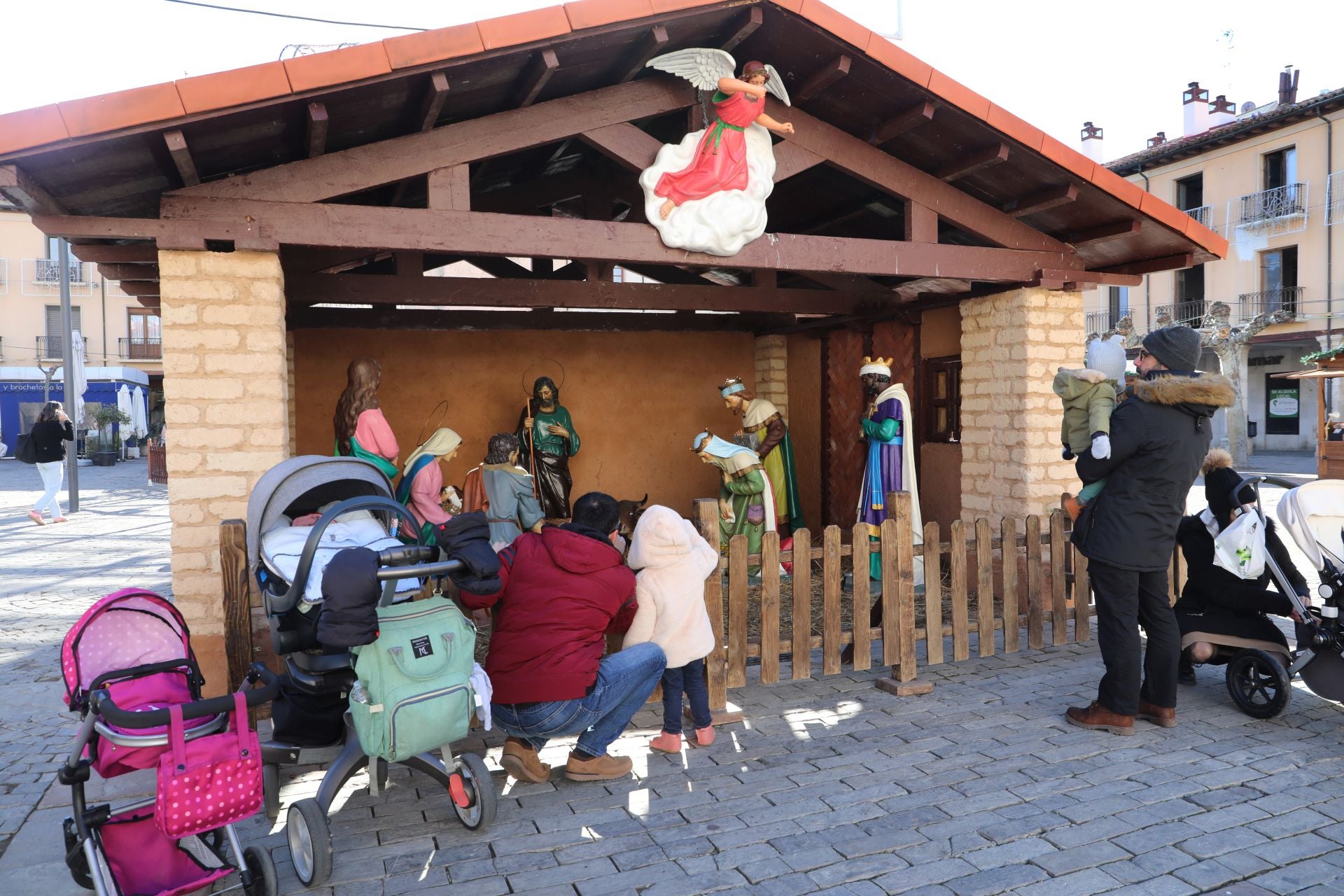 Papa Noel visita anticipadamente Palencia