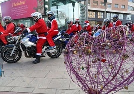 Papa Noel visita anticipadamente Palencia