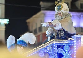 El rey Baltasar, en su visita a Valladolid la tardenoche del 5 de enero pasado, hace casi un año.