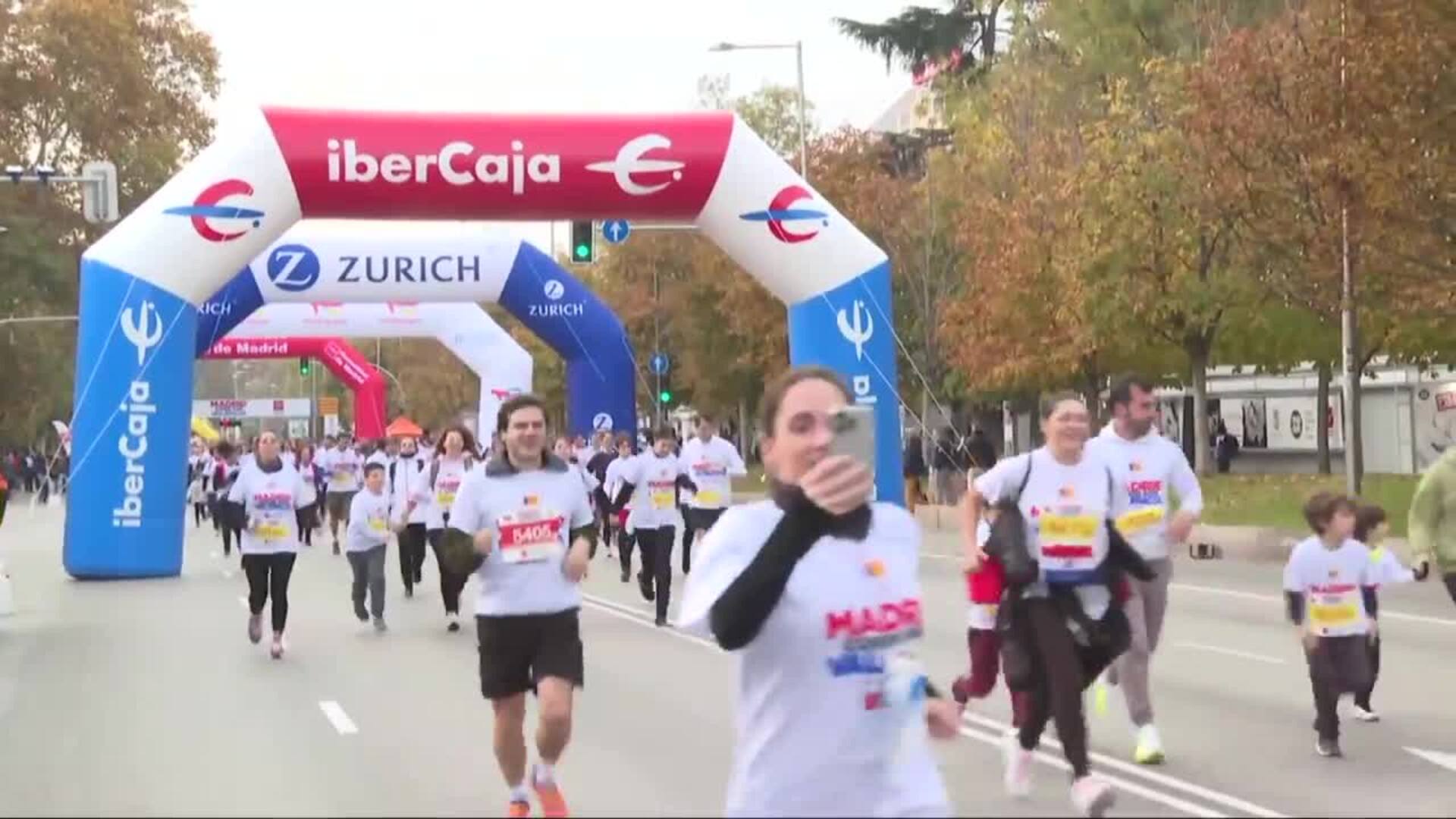 Miles de personas acuden a la carrera solidaria en Madrid por los afectados por la DANA