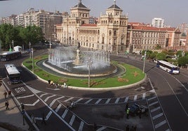 La Plaza de Zorrilla, con el aspecto que tenía en el año 2000.