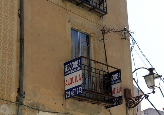 Imagen de archivo de un piso en alquiler en Segovia.