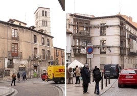 El edificio de San Martín 14 y la fachada de los números 4 y 6 de la misma vía.