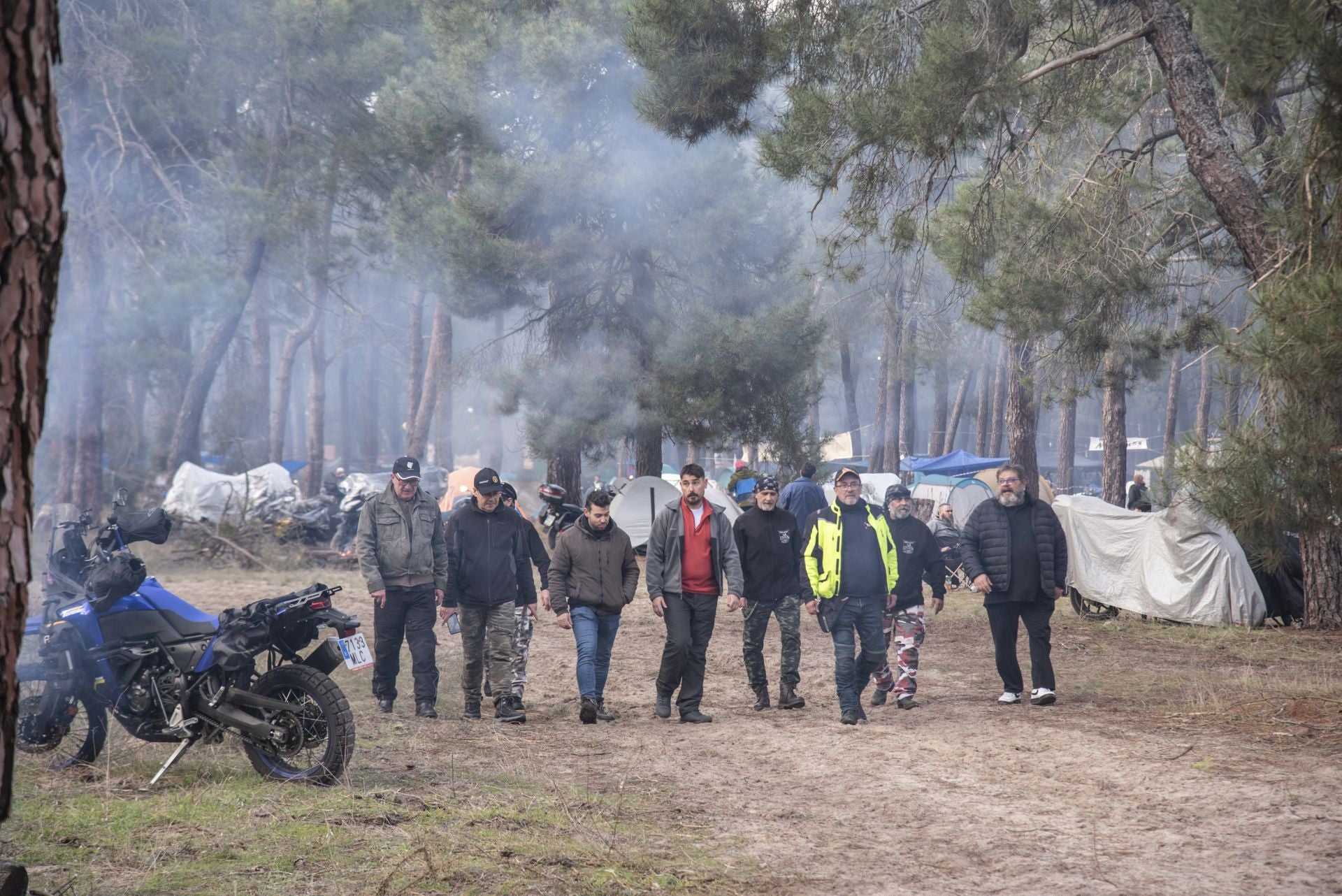 Fotos de um comício de motociclistas em Cantalejo