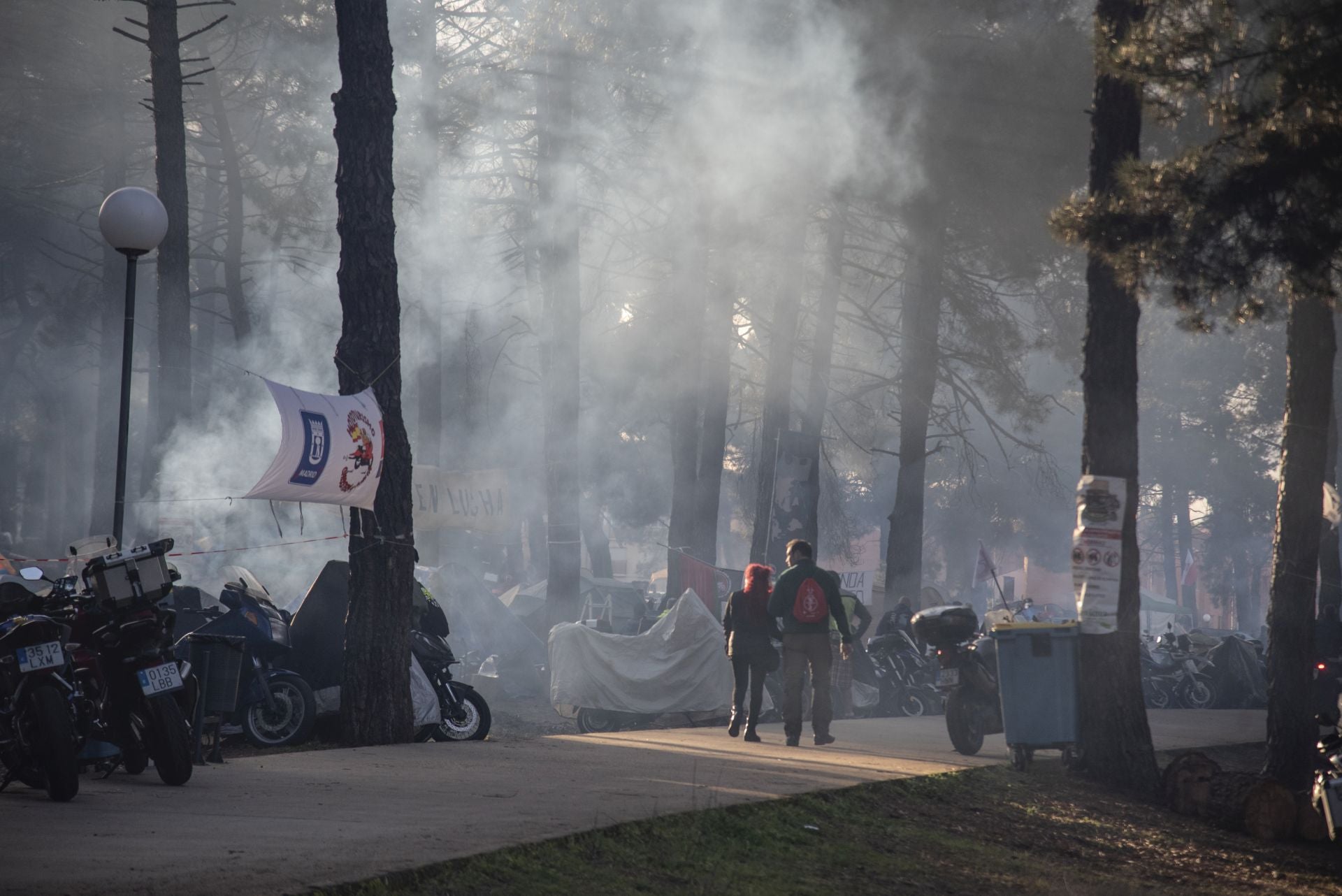 Fotos de um comício de motociclistas em Cantalejo