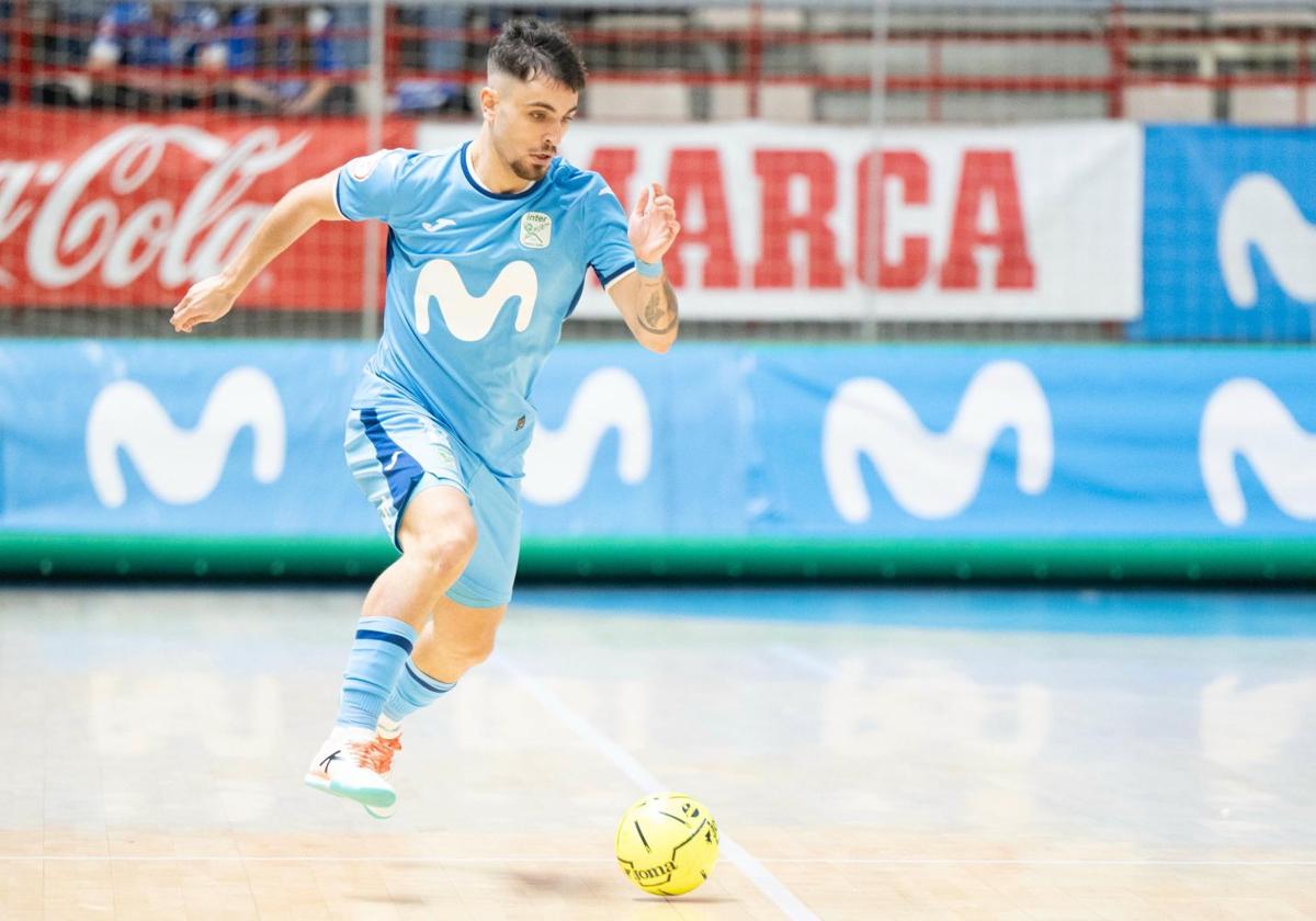 Eloy de Pablos, durante un partido con Movistar Inter.