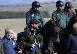 Javier Hervada, con gorra, durante el campeonato de España.