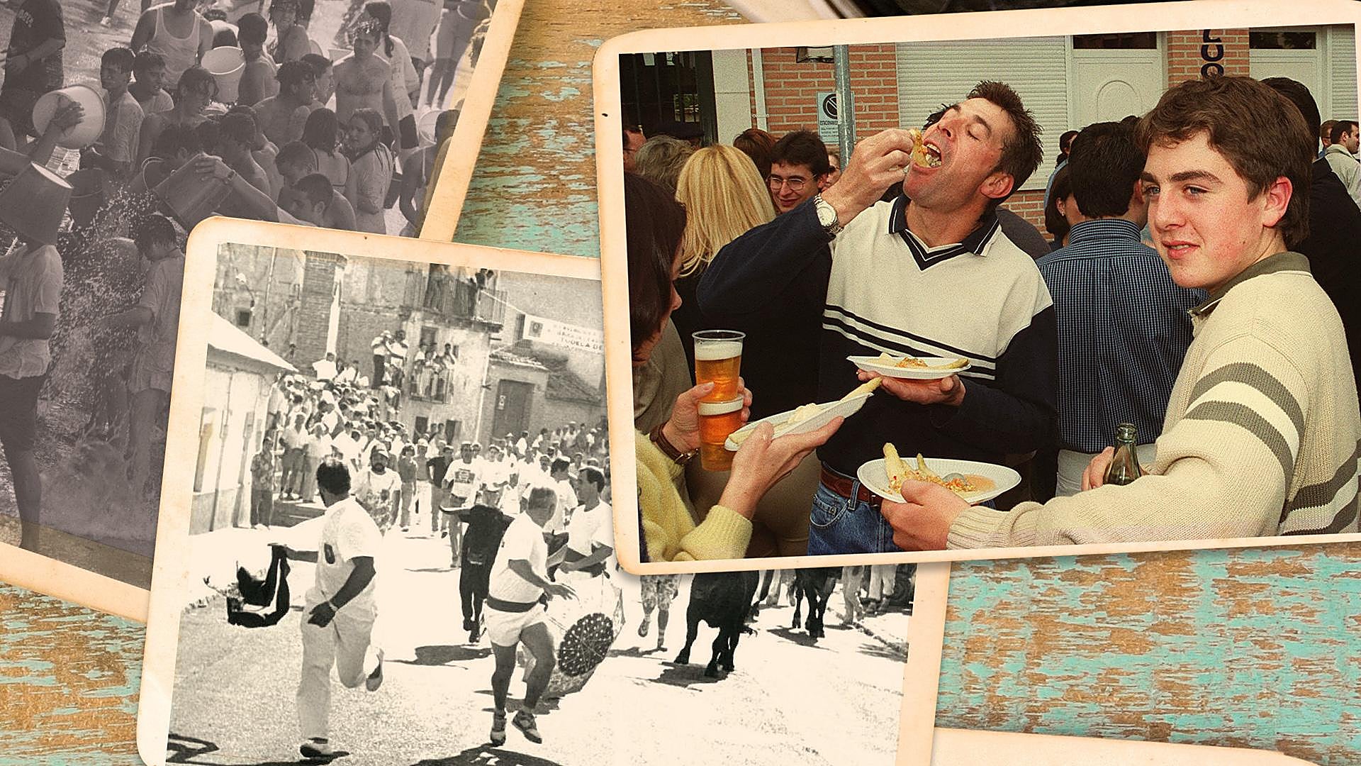 Collage con fotos antiguas de Tudela.