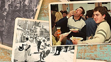 Collage con fotos antiguas de Tudela.