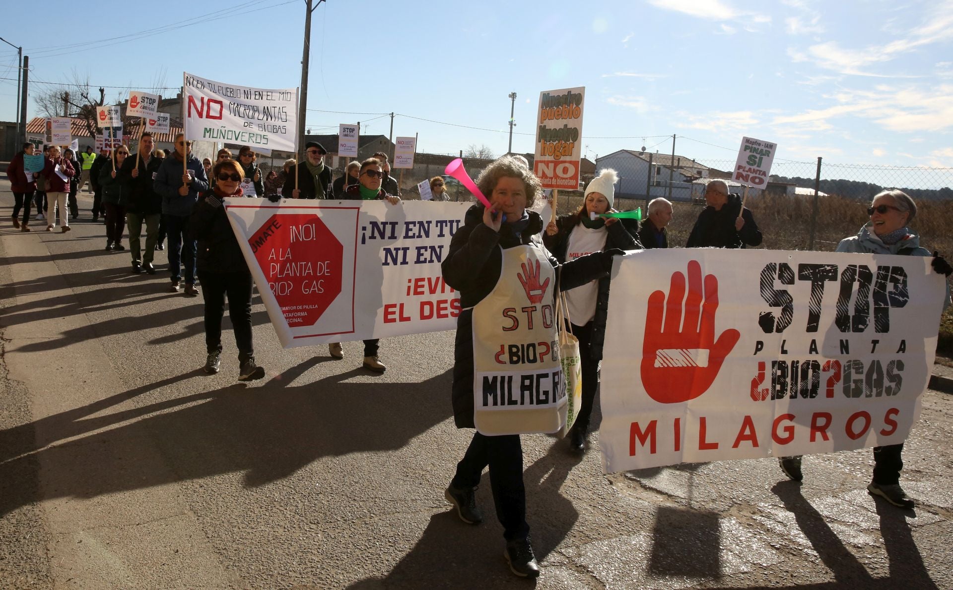 La manifestación de Pinarejos, en imágenes