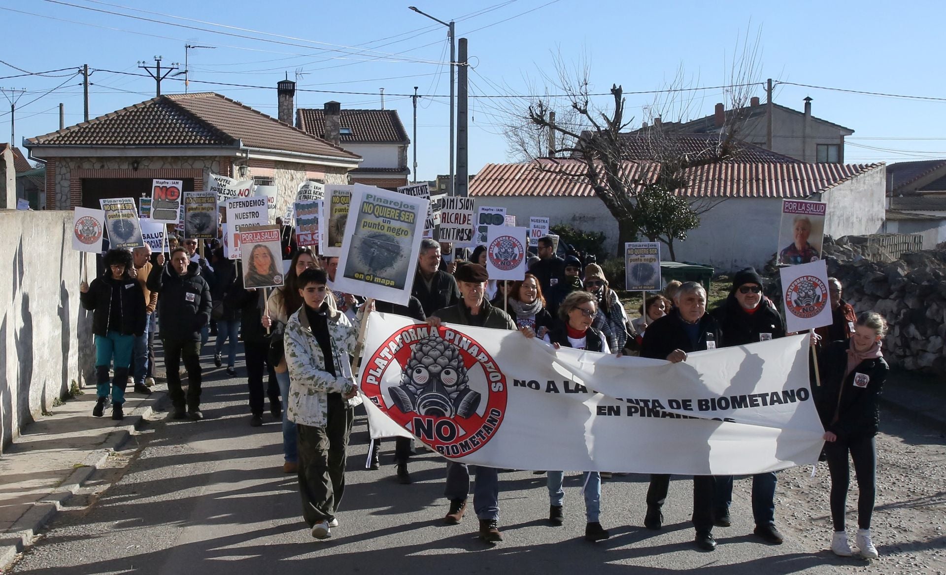 La manifestación de Pinarejos, en imágenes