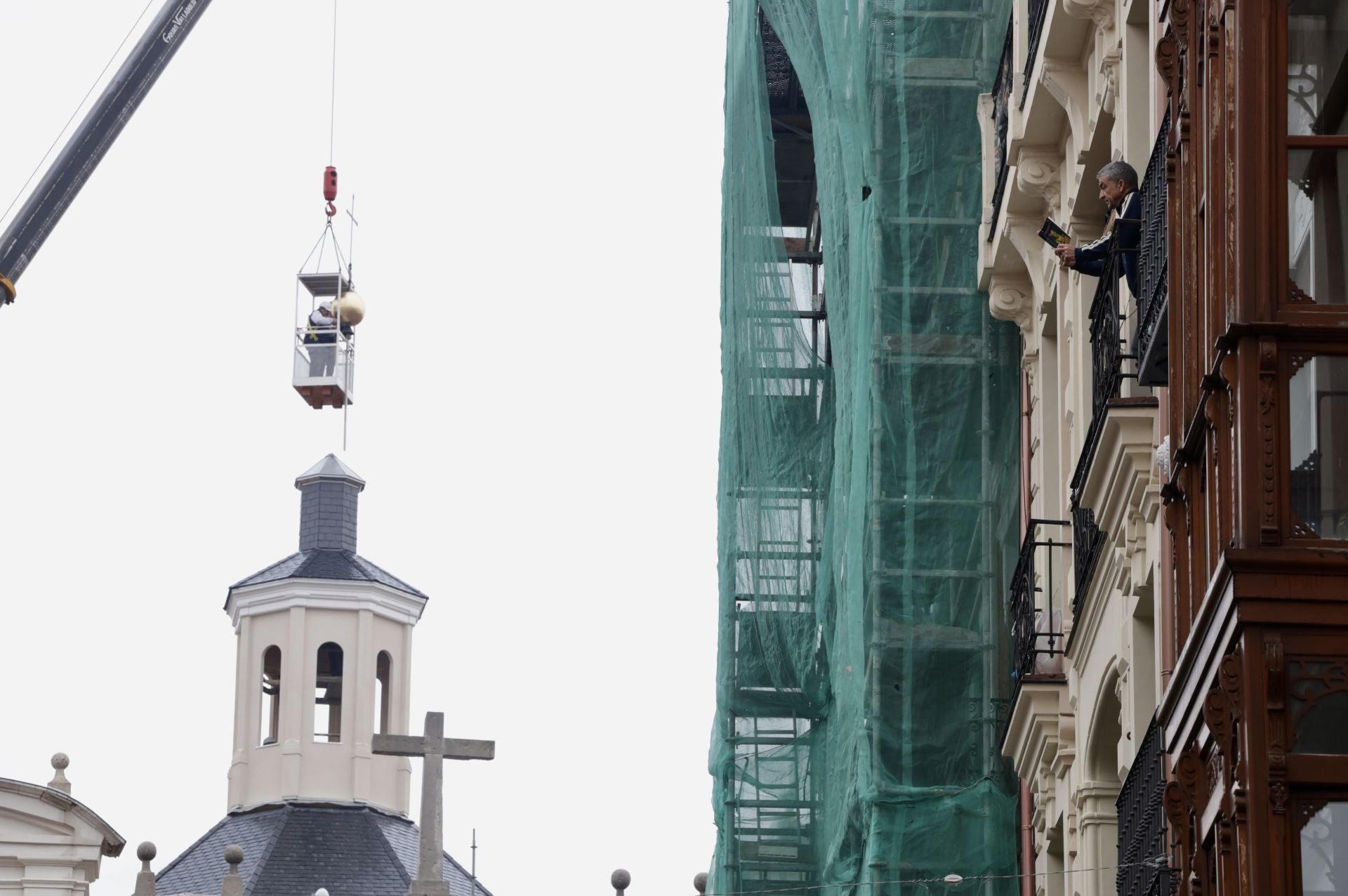 La restauración de la cúpula de la iglesia de la Vera Cruz en imágenes