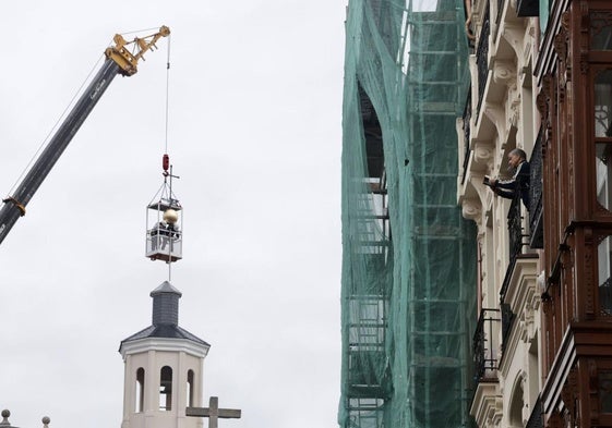 La restauración de la cúpula de la iglesia de la Vera Cruz en imágenes