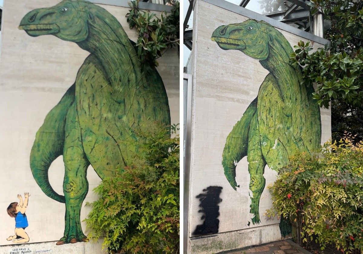 Adiós al niño del dinosaurio de la plaza de Portugalete