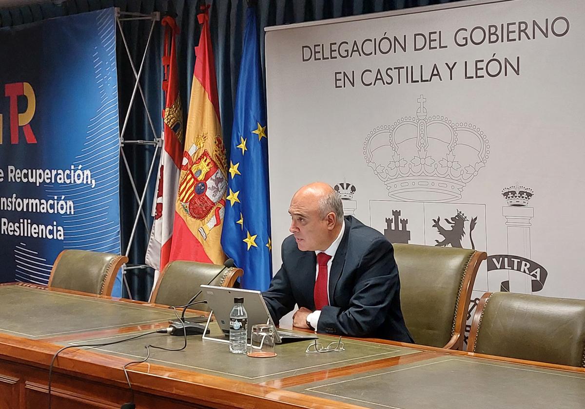 El subdelegado del Gobierno en Valladolid, Jacinto Canales, durante la presentación del balance.