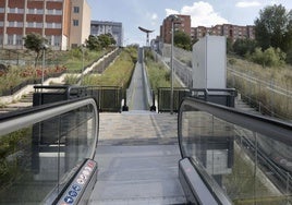 La escalera de la ladera norte en Parquesol, en una imagen de archivo.