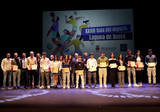 Galardonados en la XXXIII Gala del Deporte de Laguna de Duero.