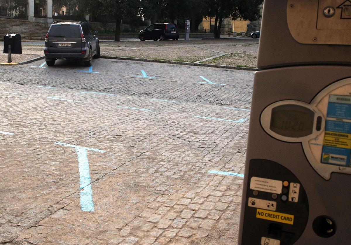 Zona ORA en una céntrica plaza de Segovia.