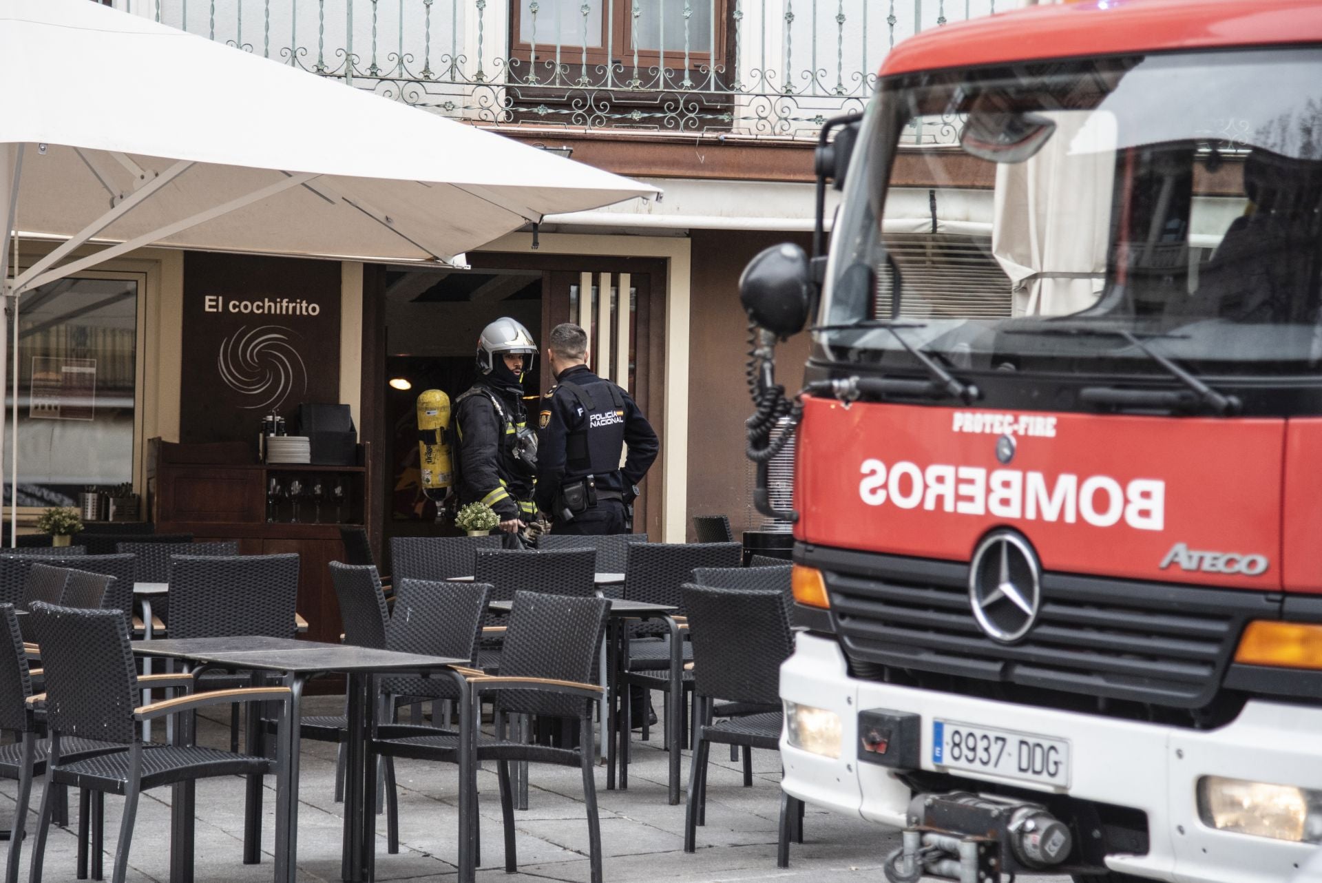 Fotos del incendio en un restaurante del centro de Segovia