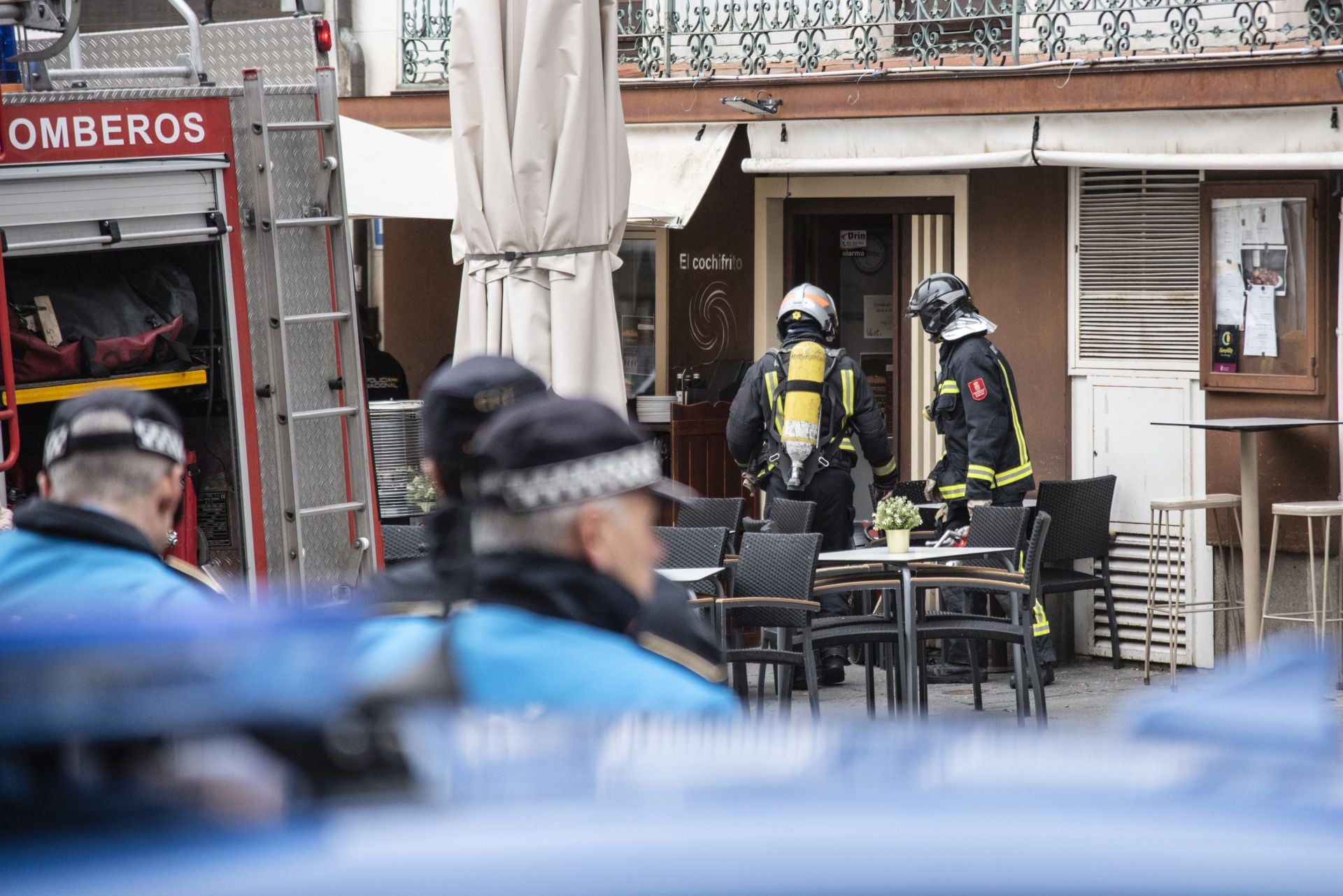 Fotos del incendio en un restaurante del centro de Segovia