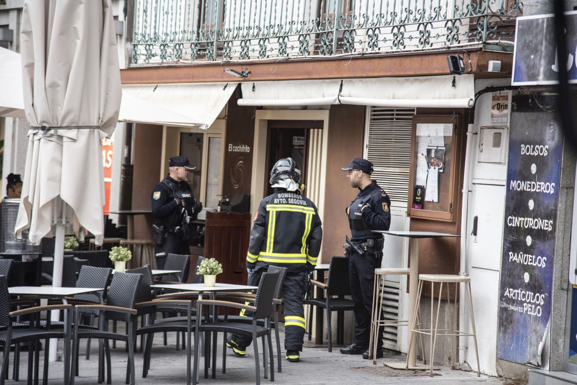 Fotos del incendio en un restaurante del centro de Segovia