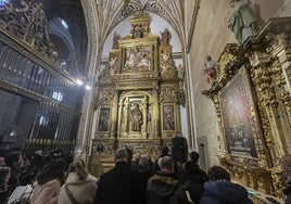 Acto de presentación de las actuaciones de restauración de la capilla.