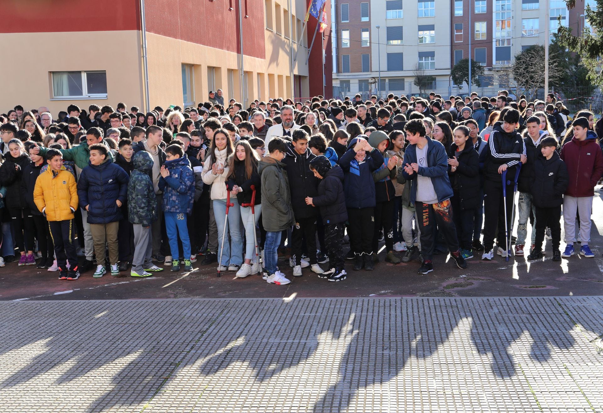 Los alumnos de Palencia claman por la paz