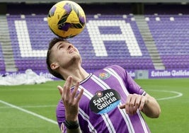 Tamàs Nikitscher, en su presentación el pasado miércoles con el Real Valladolid.