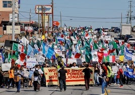 Protesta contra la política migratoria de Trump, ayer en Atlanta.