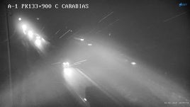 Nevada en Carabias visible en una cámara de la DGT.